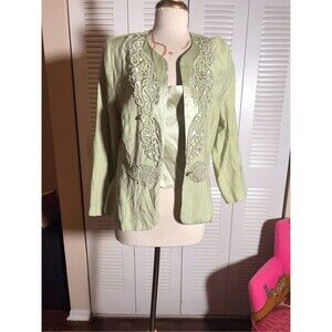 M.H.M Melissa Harper Blazer Size 10  Women’s 80's Victorian Styled Light Jacket